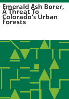 Emerald ash borer, a threat to Colorado's urban forests