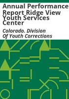 Annual_performance_report_Ridge_View_Youth_Services_Center