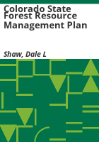 Colorado_State_Forest_resource_management_plan