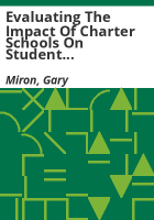 Evaluating the impact of charter schools on student achievement