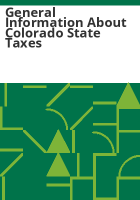 General information about Colorado state taxes