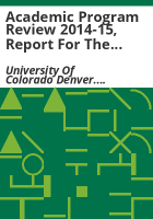 Academic_program_review_2014-15__report_for_the_University_of_Colorado_Denver__College_of_Architecture_and_Planning__October_27-28__2014
