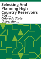Selecting_and_planning_high_country_reservoirs_for_recreation_within_a_multipurpose_management_framework