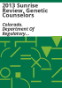 2013_sunrise_review__genetic_counselors