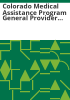 Colorado_Medical_Assistance_Program_general_provider_information