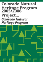Colorado_Natural_Heritage_Program_2005_2006_project_abstracts