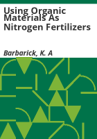 Using_organic_materials_as_nitrogen_fertilizers