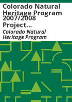 Colorado_Natural_Heritage_Program_2007_2008_project_abstracts